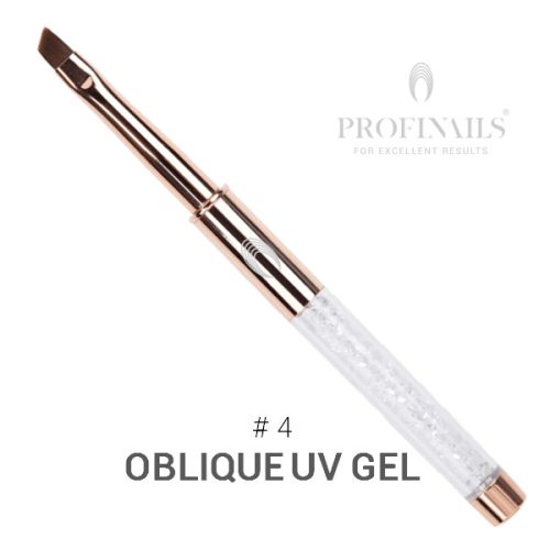 Profinails Rose Gold Gel Brush zselés ecset #4 Ferde 