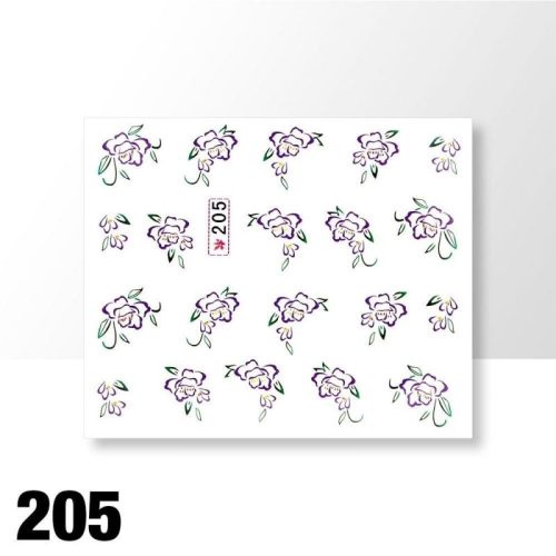 Akril hatású matrica - virág - 205