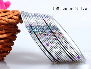 Díszítő csík / szál - laser silver 
