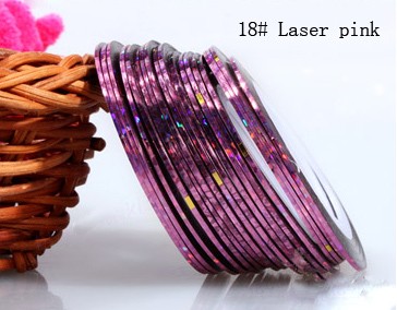 Díszítő csík / szál - laser pink