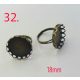 Fém gyűrű alap csipkés kör 18mm (32.)
