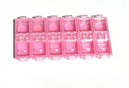12 részes tároló doboz - pink