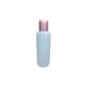 Áttetsző műanyag folyadék flakon pink kupakkal 100ml #006