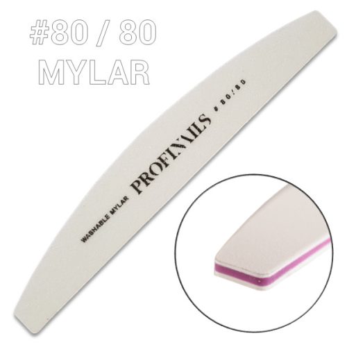 Profinails íves körömreszelő - fehér 80/80 Mylar