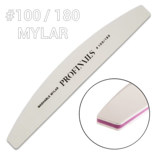 Profinails íves körömreszelő - fehér 100/180 Mylar