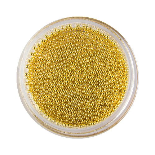 Szórógyöngy / Kaviár - arany - 0,8 mm (fém)