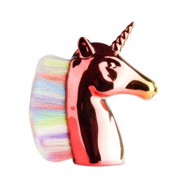 Portalanító kefe Unikornis - Gold - szivárvány kefe