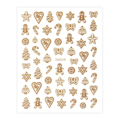 Karácsonyi öntapadó matrica - SWA58 - mézeskalács