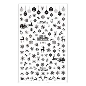 Karácsonyi öntapadó matrica - F283 fekete
