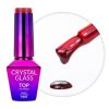 Molly Nails Crystal Glass Top Red  - piros színű fényzselé