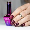 Molly Nails Crystal glass Top Raspberry - málna színű fényzselé
