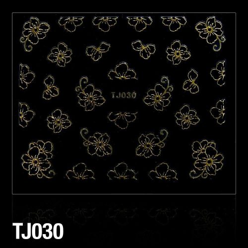 3D matrica - TJ030 (virág-fekete/arany)