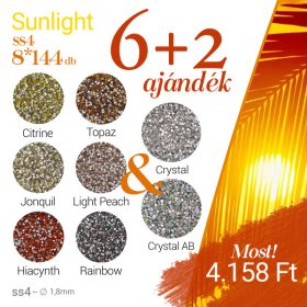   Profinails kristálykő refill 144 db 6+2 szett # Sunlight Box