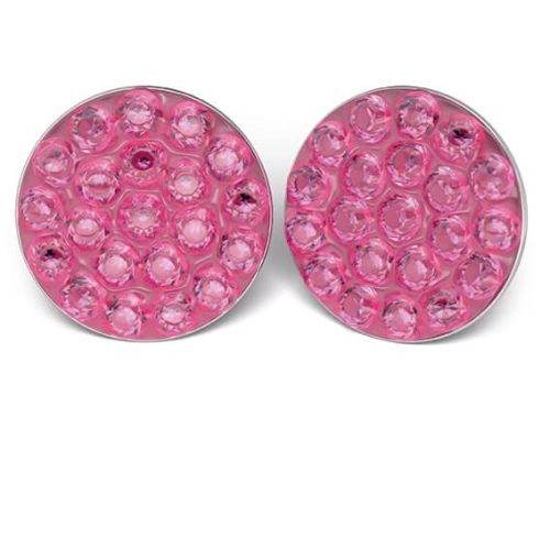 Fülbevaló - Pink - natúr szín 8mm