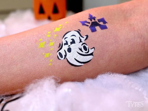 Halloween Arcfesték szett (6db mosaic sablonnal)