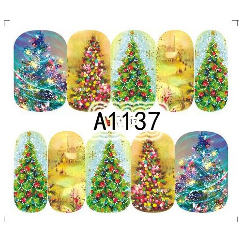 Karácsonyi akril hatású matrica - A1137