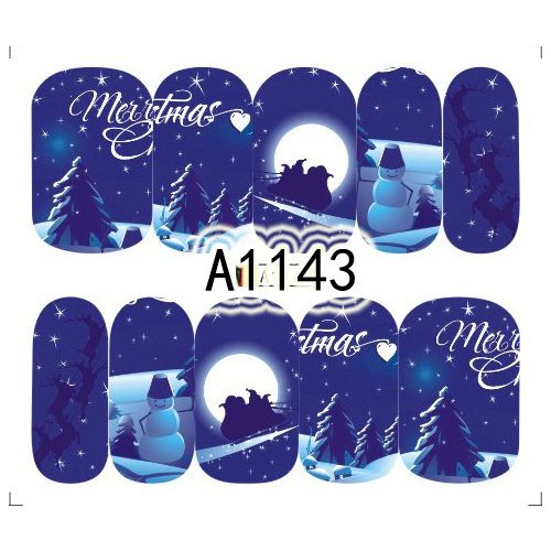 Karácsonyi akril hatású matrica - A1143
