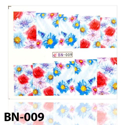 Akril hatású matrica - virágok - BN-009