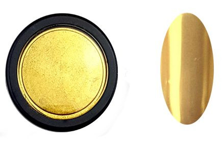 Chrome Mirror pigment por - arany (08) extra finom szemcséjű