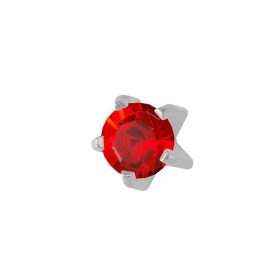 Karmos foglalatú - natúr szín - piros 3mm (107)