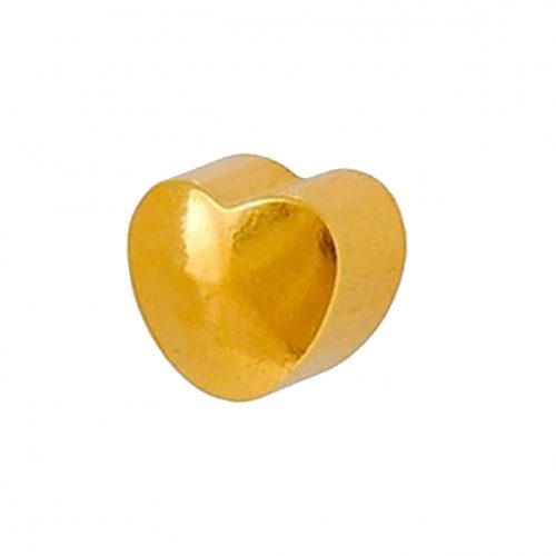 Alakzat - arany szín - szív 4mm