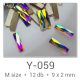Profinails forma strasszkövek #Y-059 Crystal AB 12 db (9x2 mm hasáb)