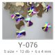 Profinails forma strasszkövek #Y-076 Crystal AB 12 db (6x2 mm masni)