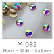 Profinails forma strasszkövek #Y-082 Crystal AB 12 db (6x6 mm nyolcszög)