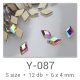 Profinails forma strasszkövek #Y-087 Crystal AB 12 db (6x4 mm rombusz)
