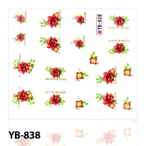 Akril hatású matrica - virág - YB-838